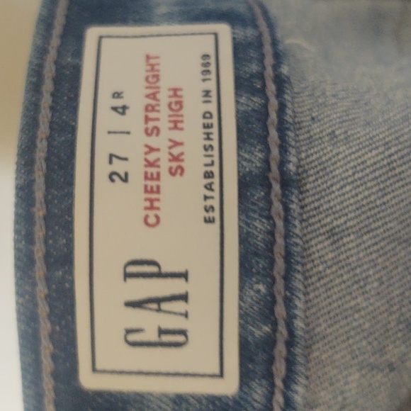 Gap Cheeky Straight Sky High Rise Jeans Sz 27 / 4R - Picture 7 of 7